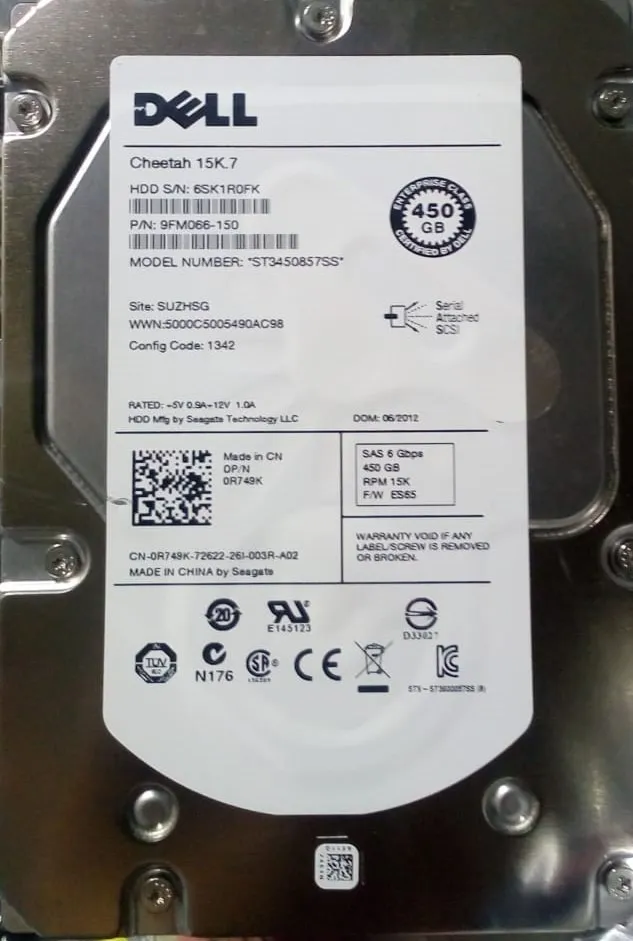 Dell EQL 450-GB 6G 15K 3.5 SAS PS6500 2 Pack